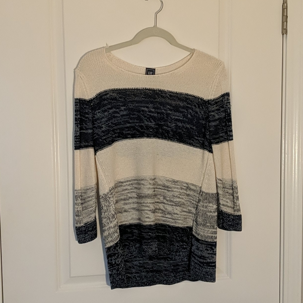 Blue and White Striped Gap Sweater *must sell by 2/8*
